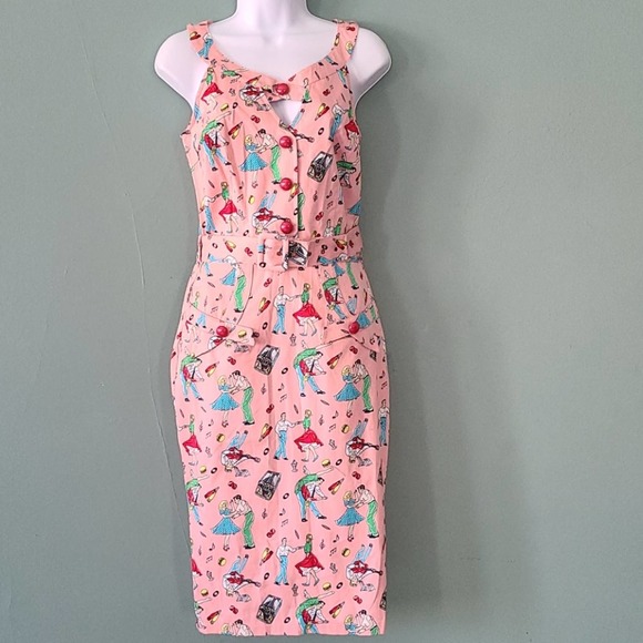 Voodoo Vixen Dresses & Skirts - Voodoo Vixen Retro Diner Pencil Dress Small